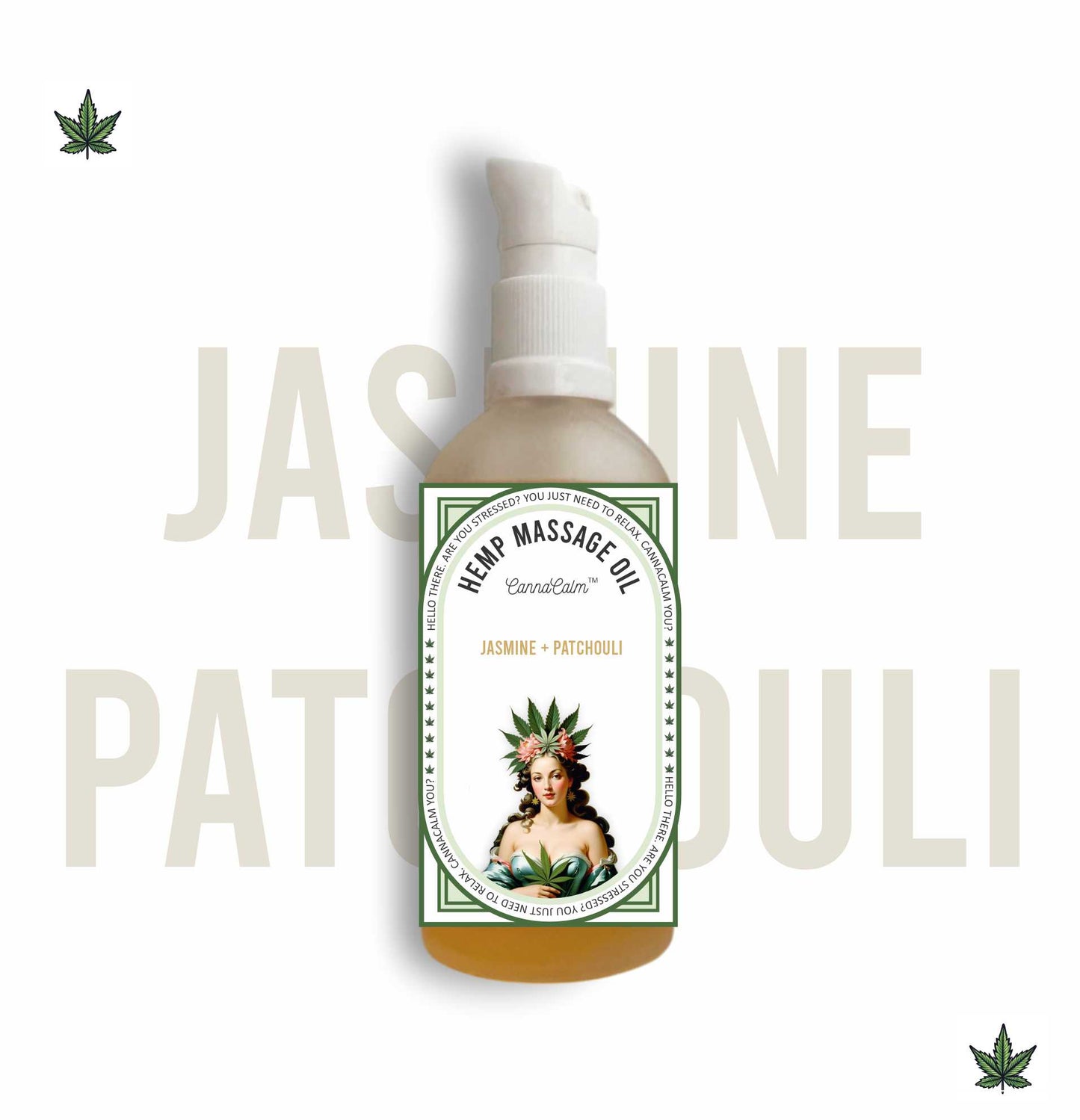 Jasmine + Patchouli Hemp Massage Oil