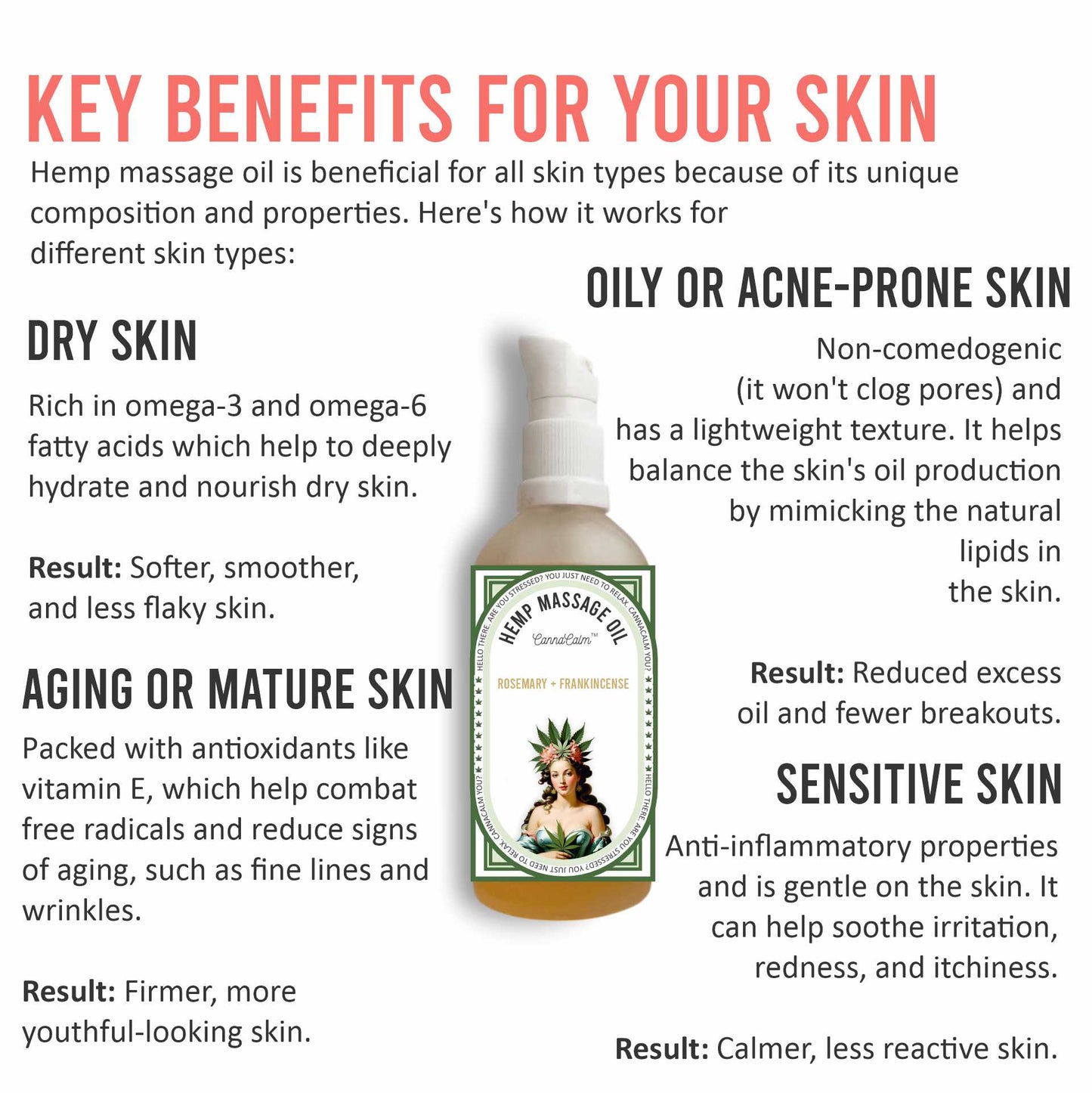 Eucalyptus + Chamomile Hemp Massage Oil