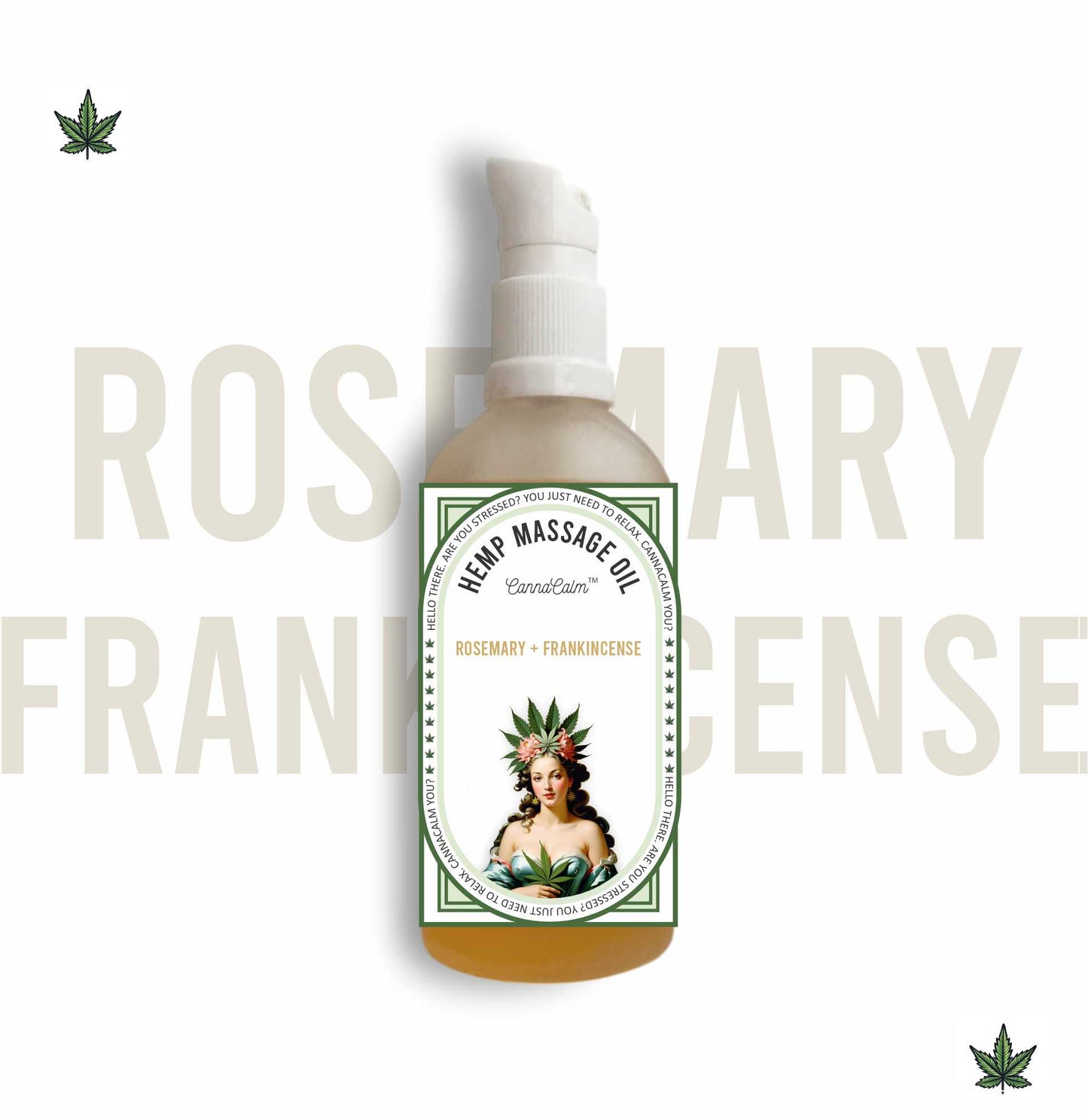 Rosemary + Frankincense Hemp Massage Oil